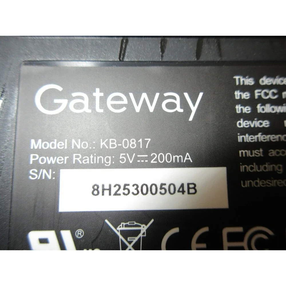 Gateway KB-0817 Wired PS/2 Keyboard Black Full Size Multimedia for Desktop PC